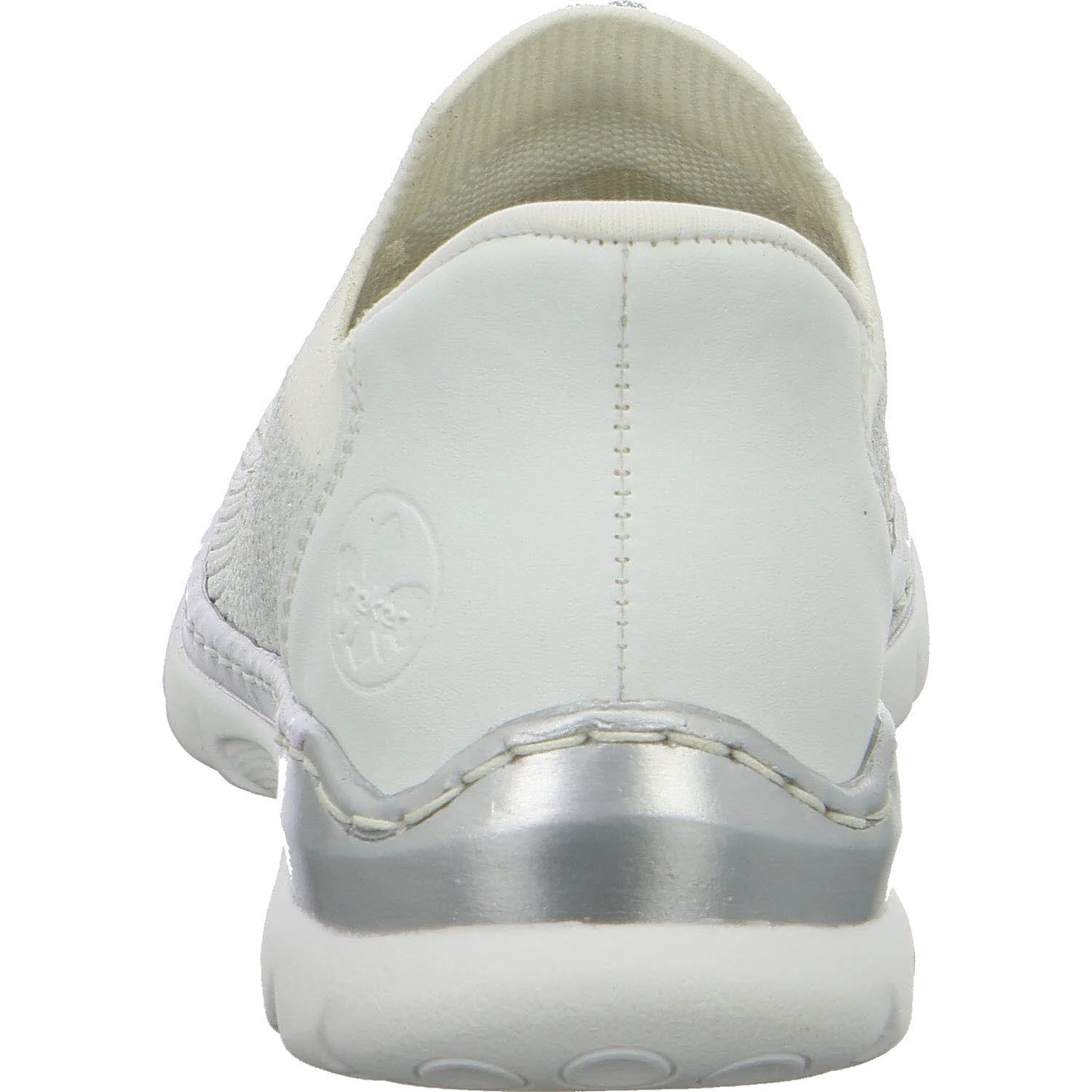 Rieker Damen Slipper L3261-90 L3261 weiss-silver/weiss F 1/2 (normal)