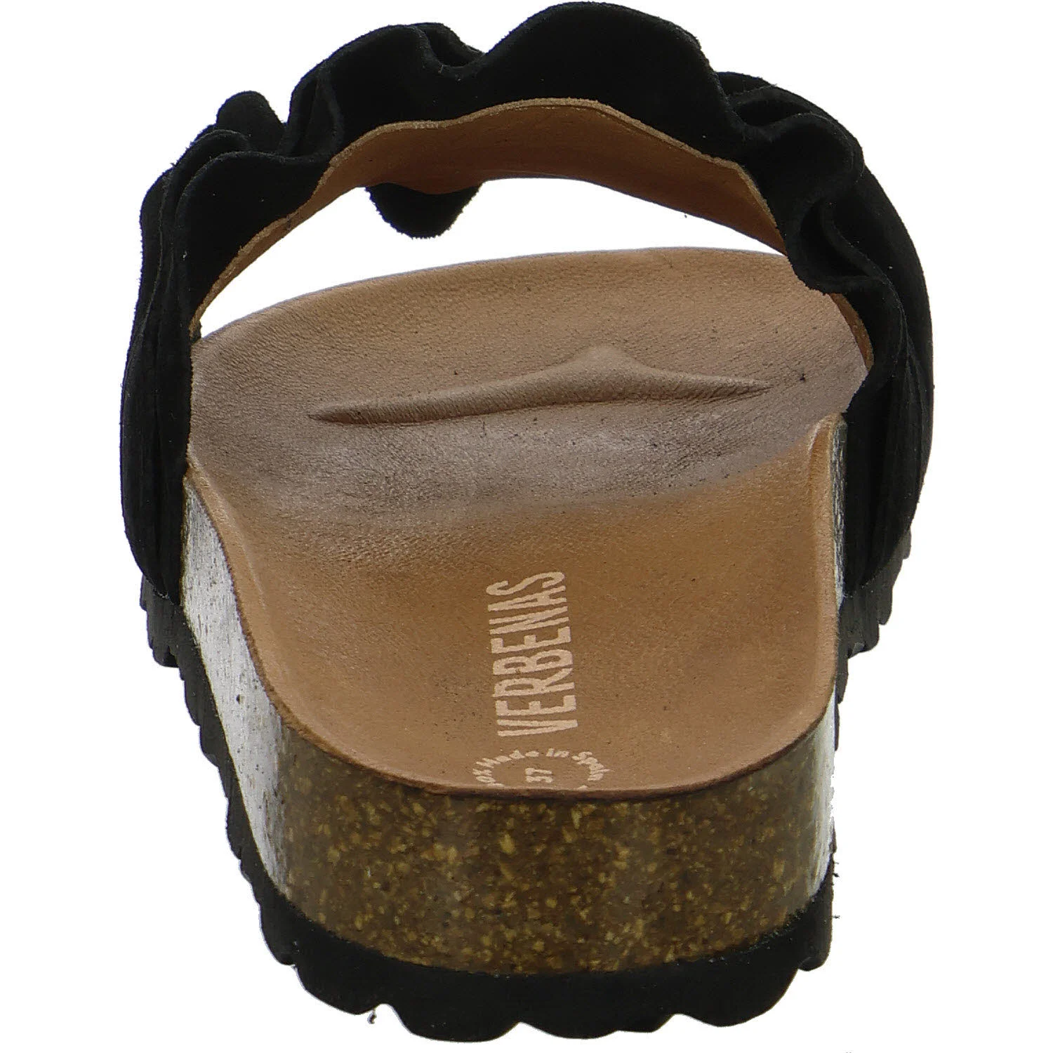 Verbenas Damen Pantoletten 3300620220 042 ROCIO SERRAJE VOLANTE negro normal