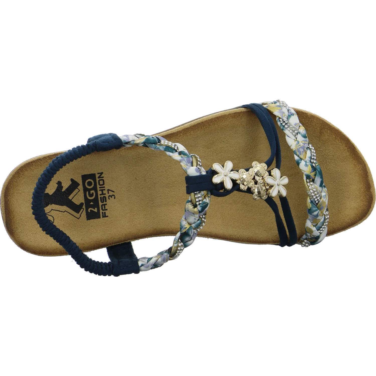2go Fashion Damen Sandalen 8018830-8 8018830 blau normal