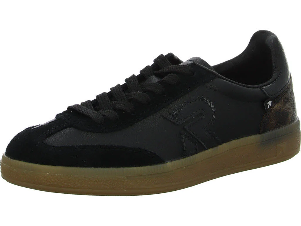 Rieker Damen Schnürschuhe W2200-03 W2200 schwarz/schwarz/black/antik G 1/2 (weit)