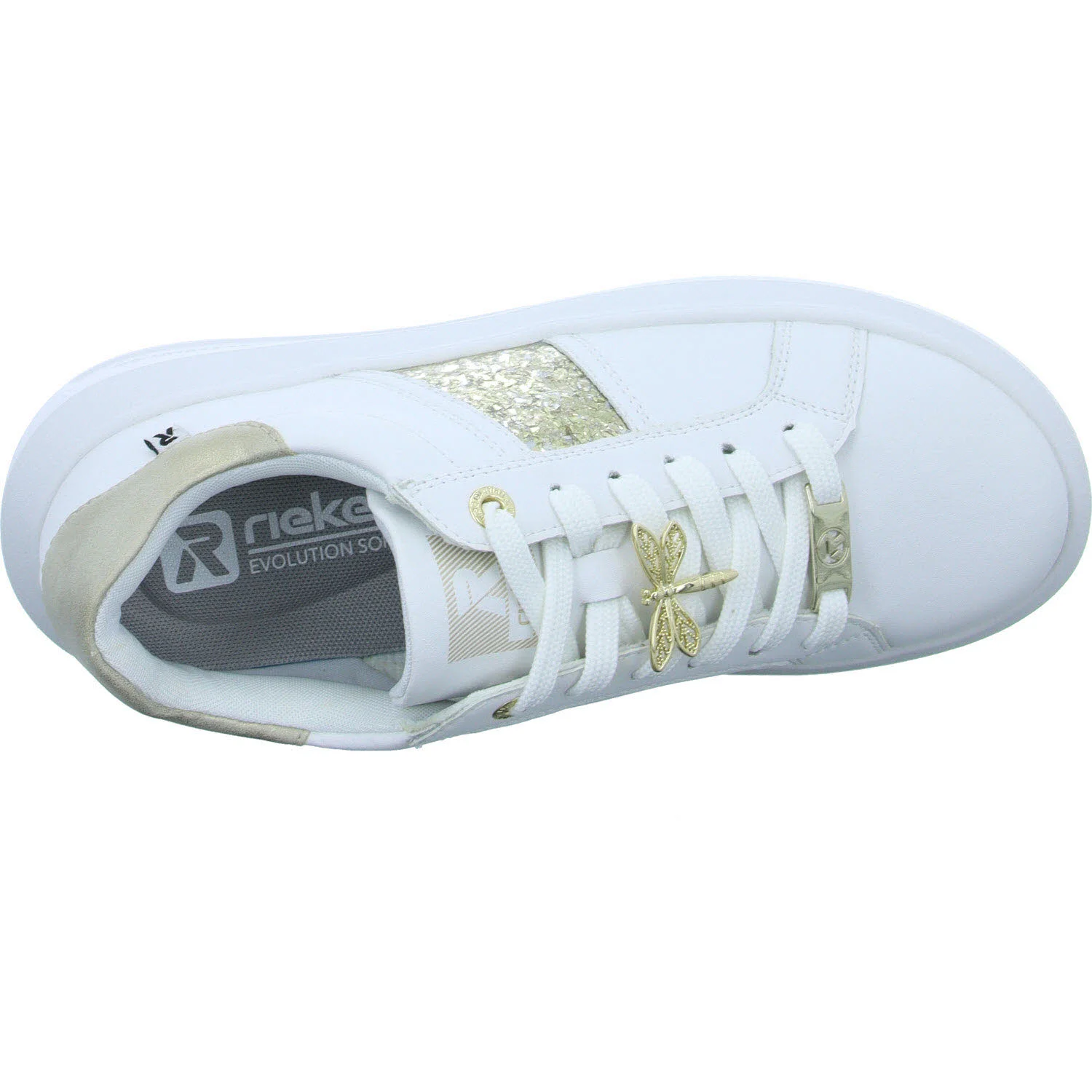 Element 8 von 8 (Bild) – Rieker Damen Schnürschuhe W1202-82 W1202 weiss/muschel/gold-silber F 1/2 (normal)