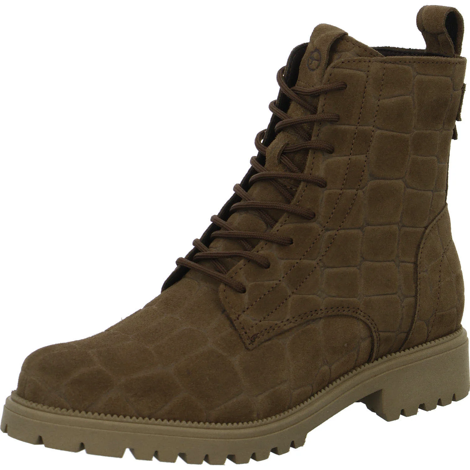 Tamaris Damen Schnürstiefel 1-25402-43-330 1-25402-43 taupe structure normal