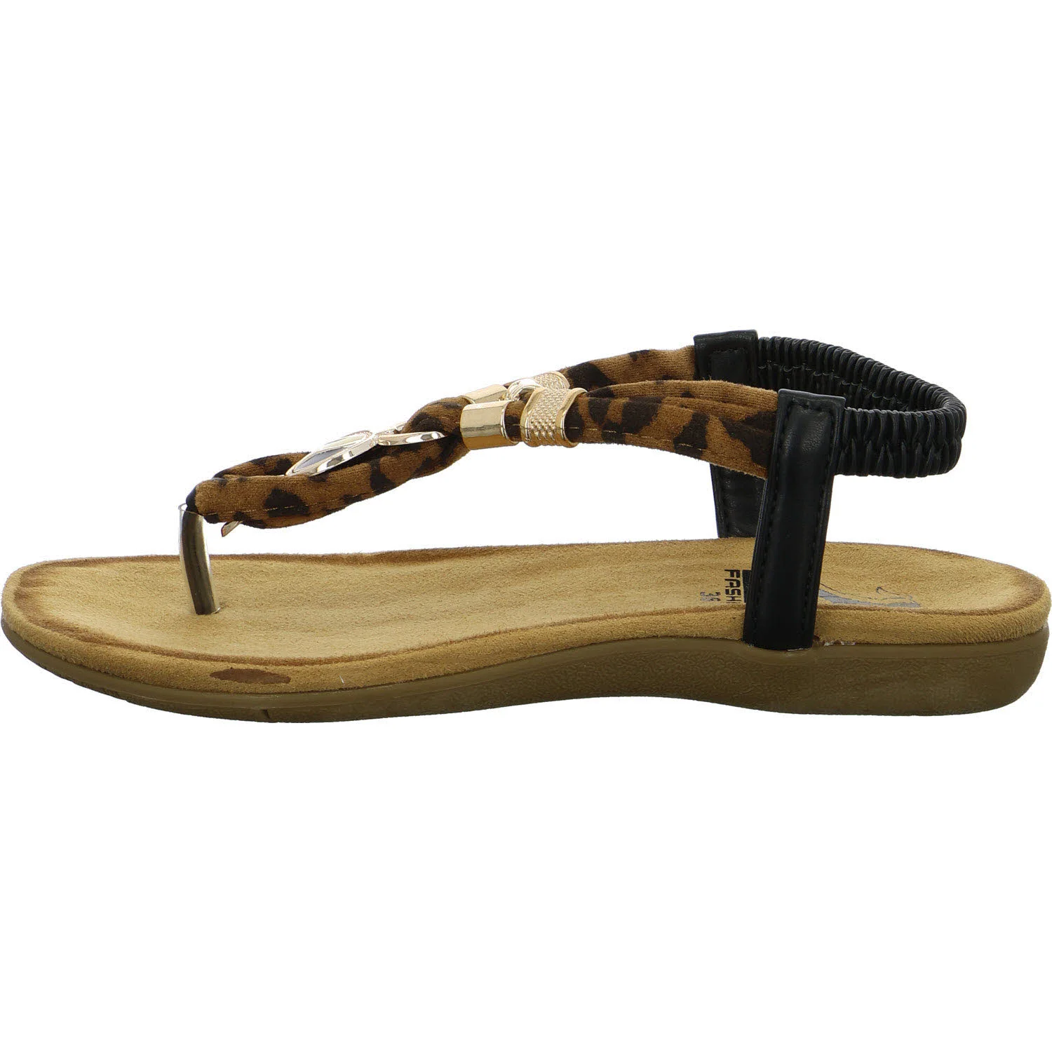 2go Fashion Damen Sandalen 8018805-997 8018805 schwarz/leo normal