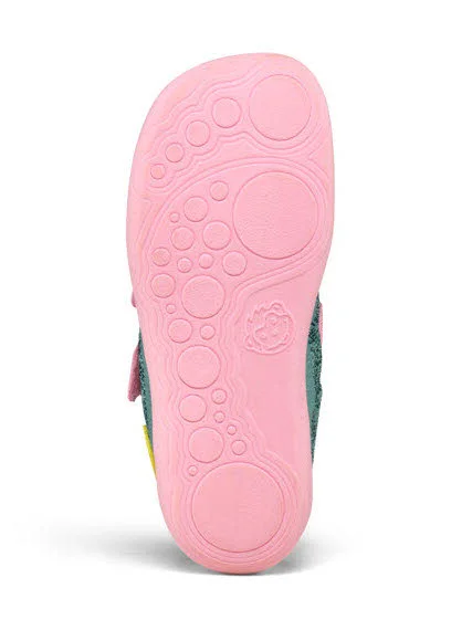 Affenzahn Kinderschuh zum Schlupfen 00397-30228 Knit Happy Chamäleon türkis/pink normal