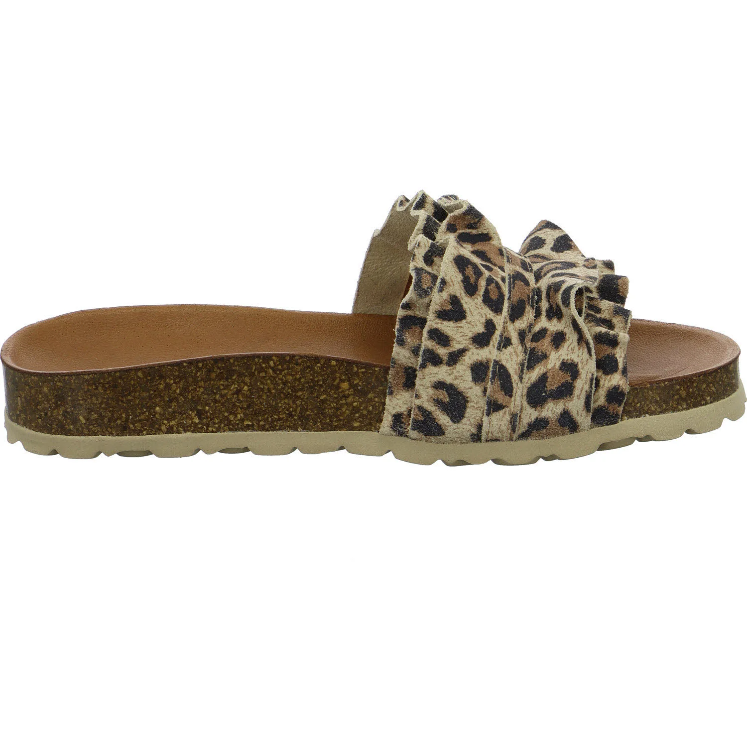 Verbenas Damen Pantoletten 3300620272 373 ROCIO SERRAJE VOLANTE LEOPARDO grande normal