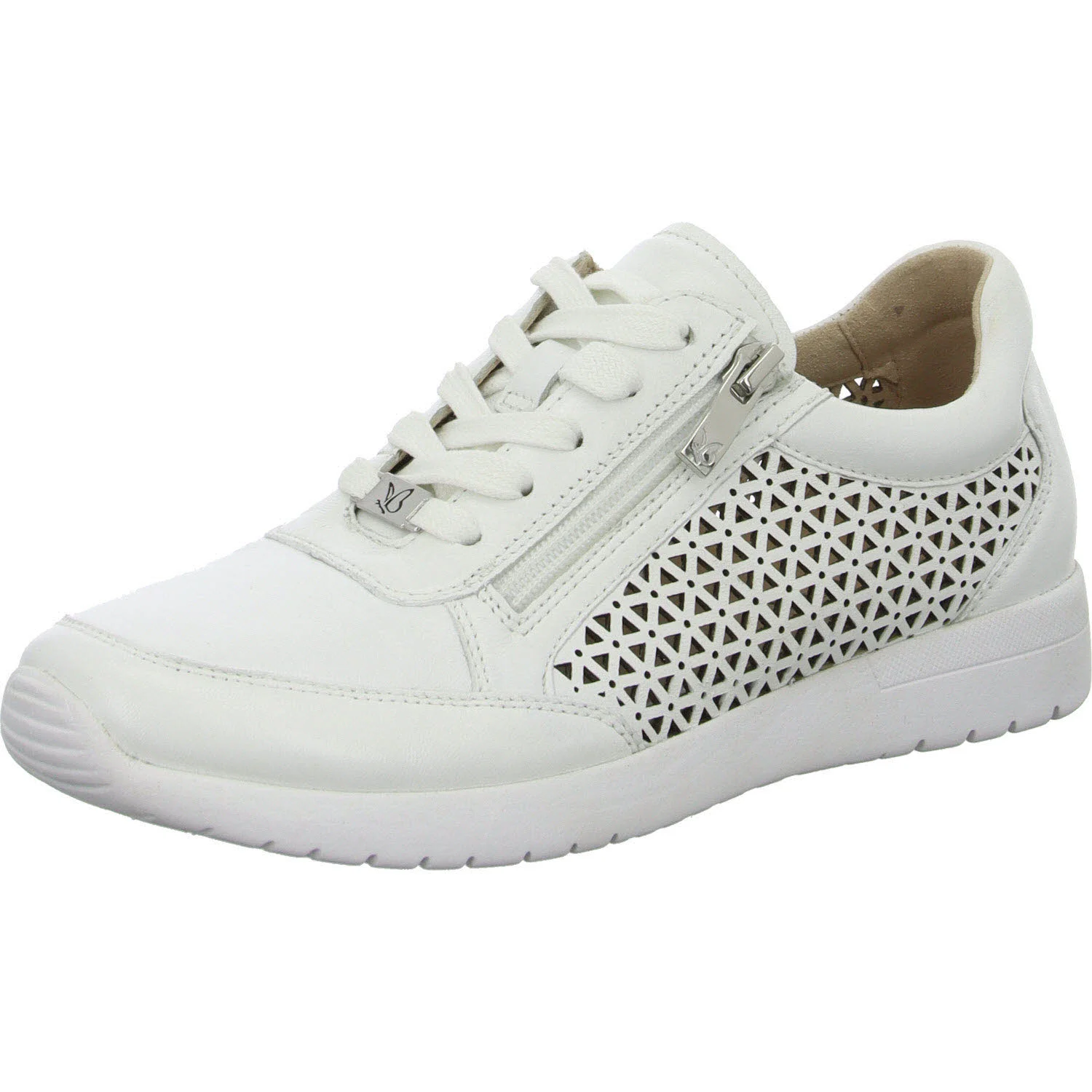 Caprice Damen Schnürschuhe 9-23550-42-102 9-23550-42 white nappa G (normal)