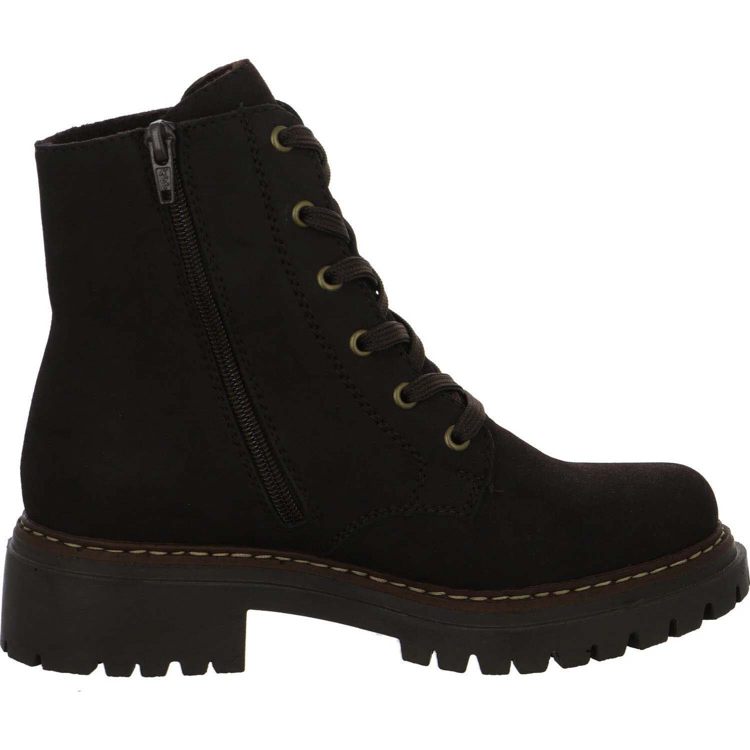 Rieker Damen Schnürstiefel 72617-25 72617 nougat/antik/espresso F (normal)