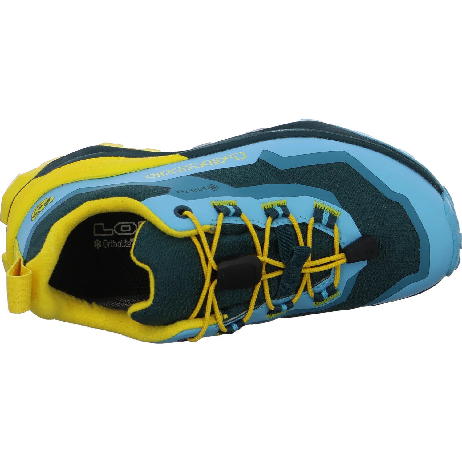 Lowa Kinderschuh zum Schlupfen 541520/7450 Fauli GTX Lo Jr petrol/gelb normal