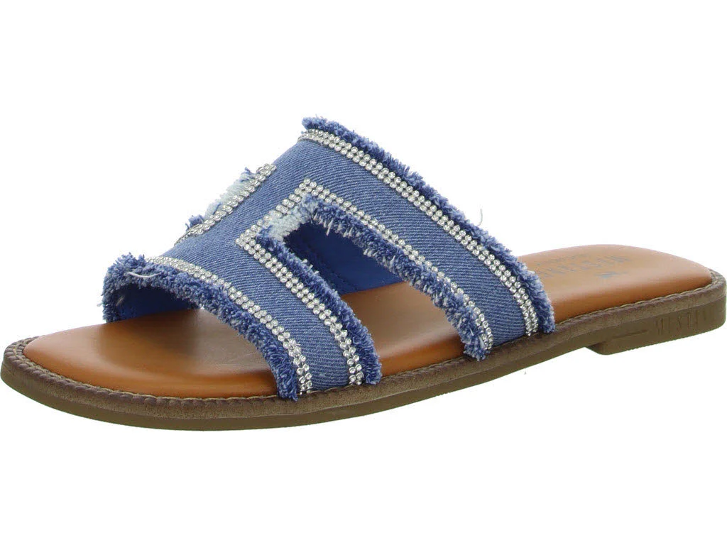 Mustang Damen Pantoletten 1519704-841 1519704 jeansblau normal