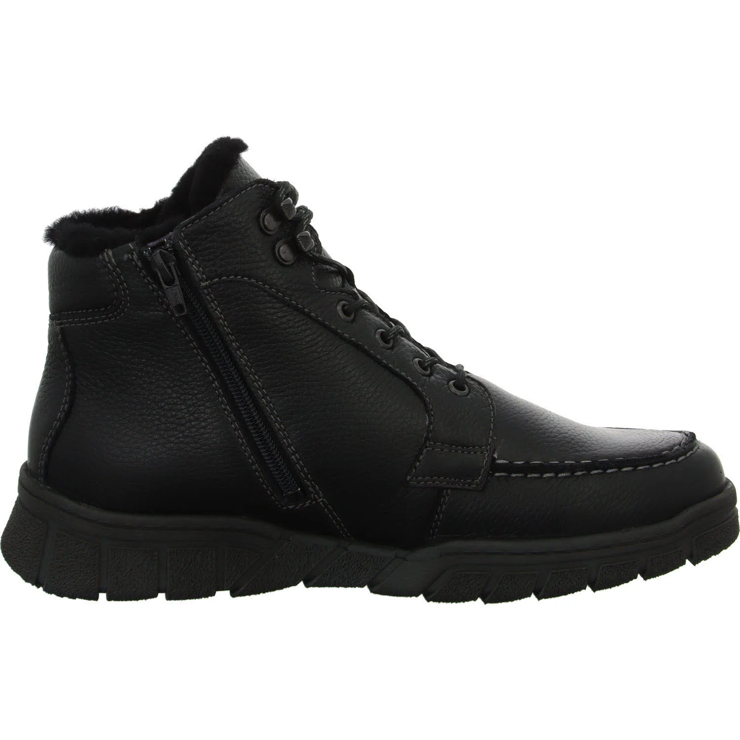 Waldläufer Herren Schnürstiefel warm 965901-169/001 H-Lino schwarz H (weit)