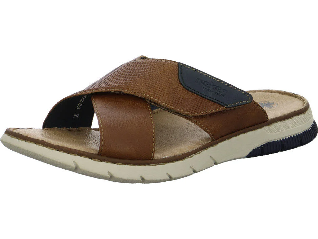 Rieker Pantoletten 25283-22 25283 cuoio/denim G 1/2 (weit)