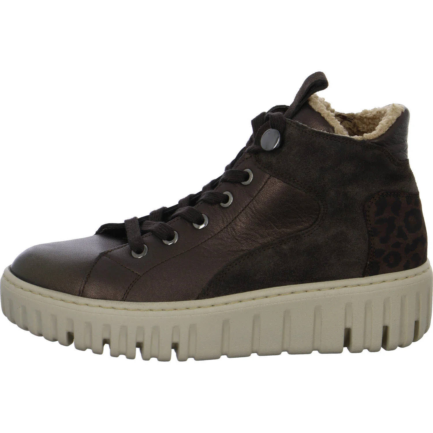 Waldläufer Damen Schnürstiefel warm 941804-404/192 H-Livia brown darkbrown H (weit)