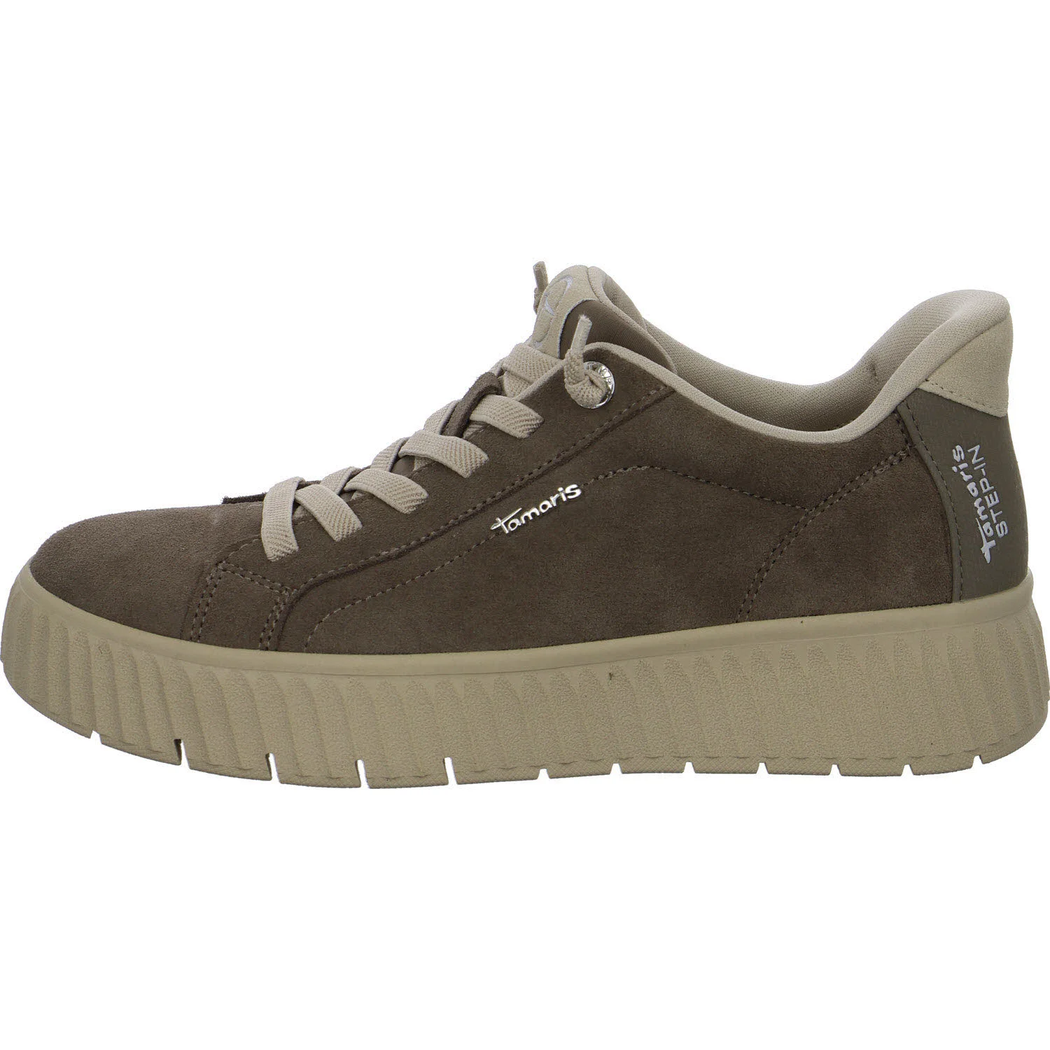 Tamaris Comfort Damen Slipper 8-83720-45-245 8-83720-45 mushroom suede weit