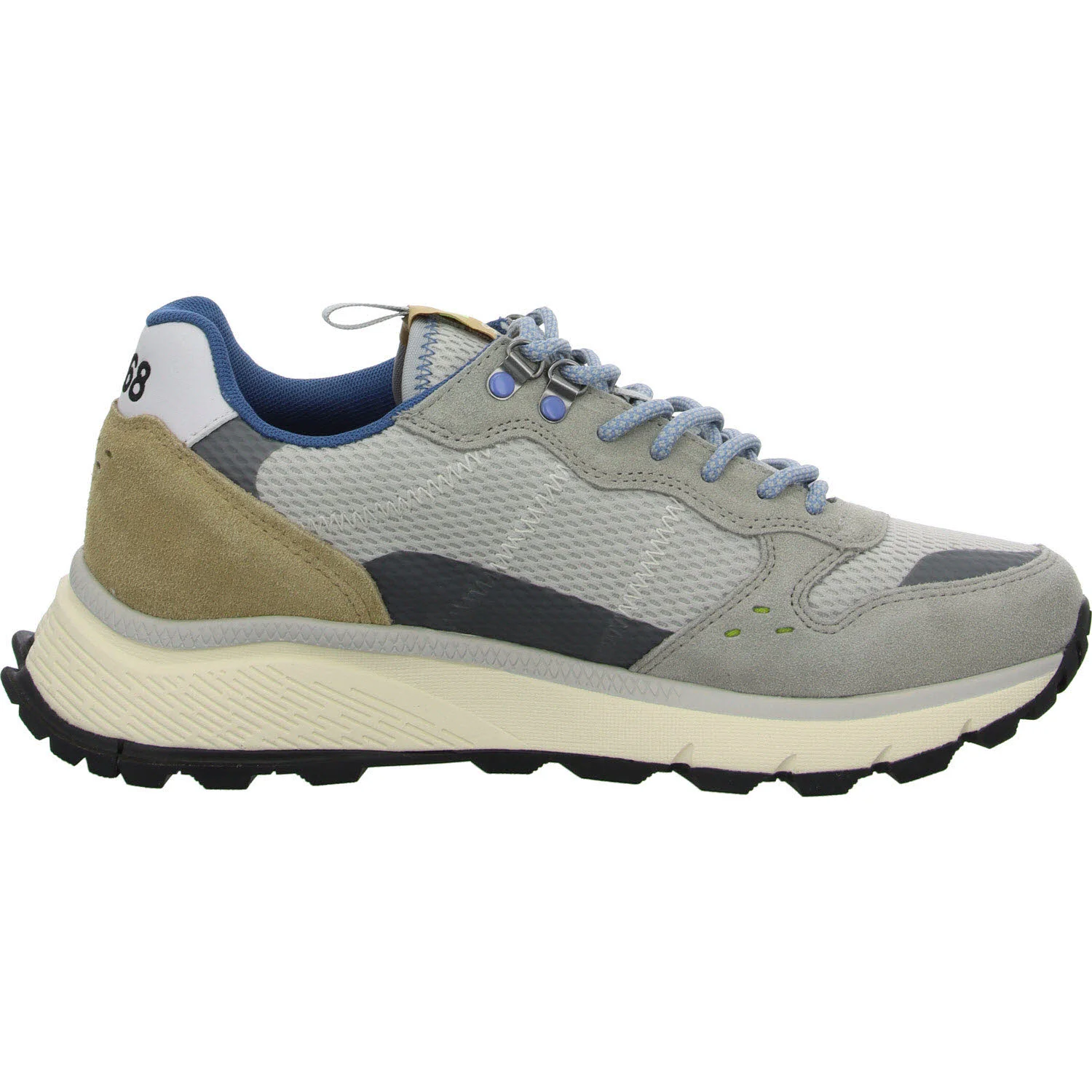 SUN68 Herren Schnürschuhe Z35130 06 FIRE & CAMPING light grey normal