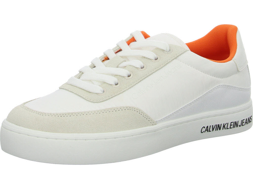 Calvin Klein Herren Schnürschuhe YM0YM006690LD CLASSIC CUPSOLE SU SOFTNY white/white/firecracker normal