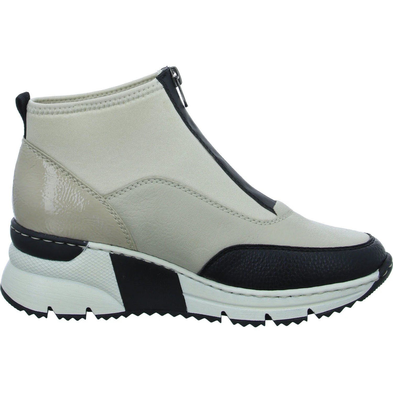 Element 7 von 8 (Bild) – Rieker Damen Stiefeletten N6352-60 N6352 schwarz/crema/cliff/perlcreme G (weit)