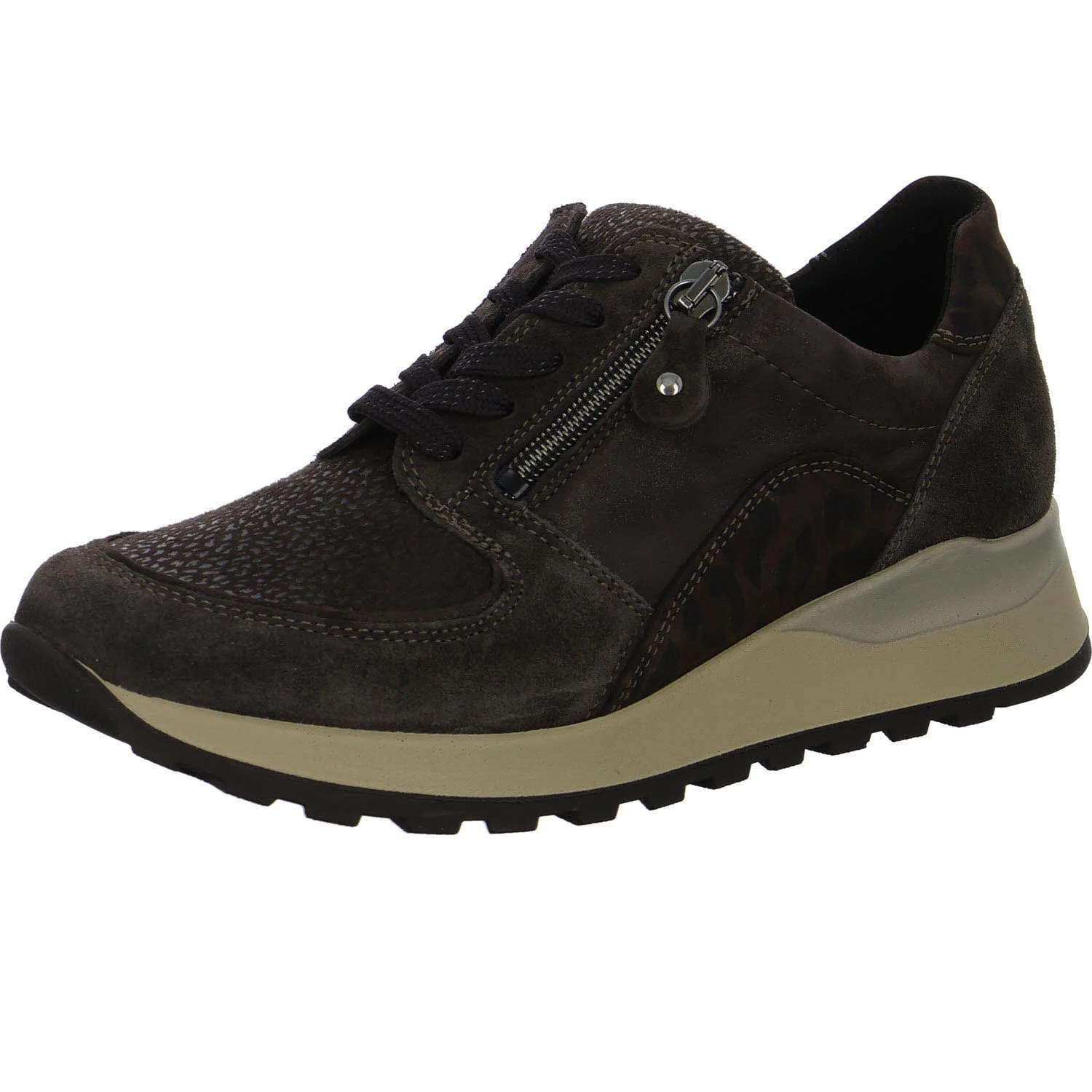 Waldläufer Damen Schnürschuhe H64007-603/166 Hiroko darkbrown H (weit)