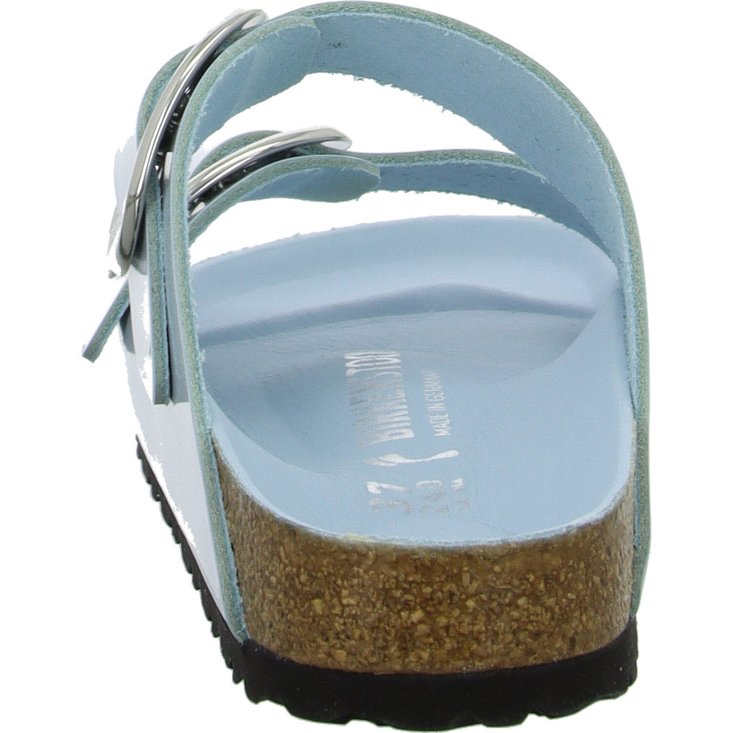Element 4 von 8 (Bild) – BIRKENSTOCK Pantoletten 1030374 Arizona Big Buckle baby blue high shine schmal