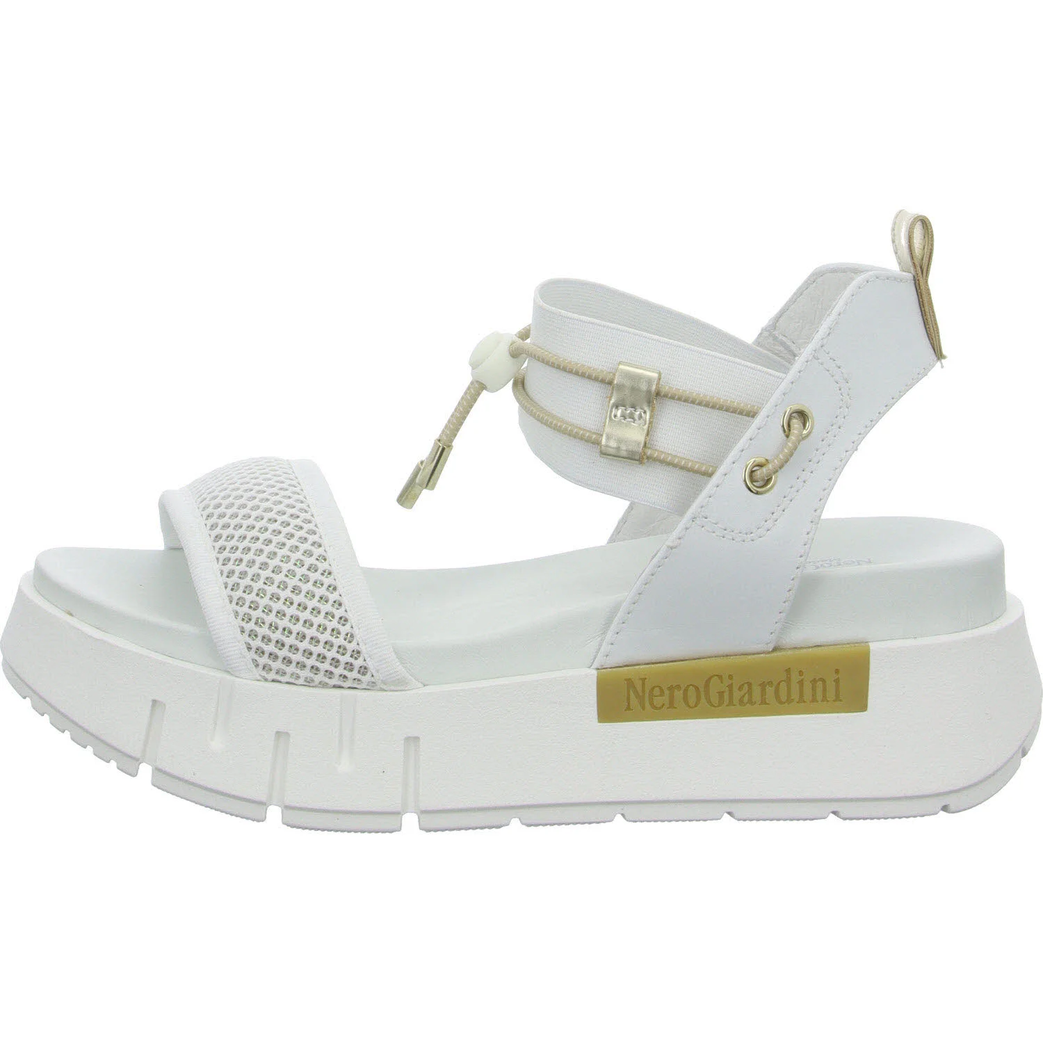 NeroGiardini Damen Sandalen E410700D 707 E410700 bianco normal