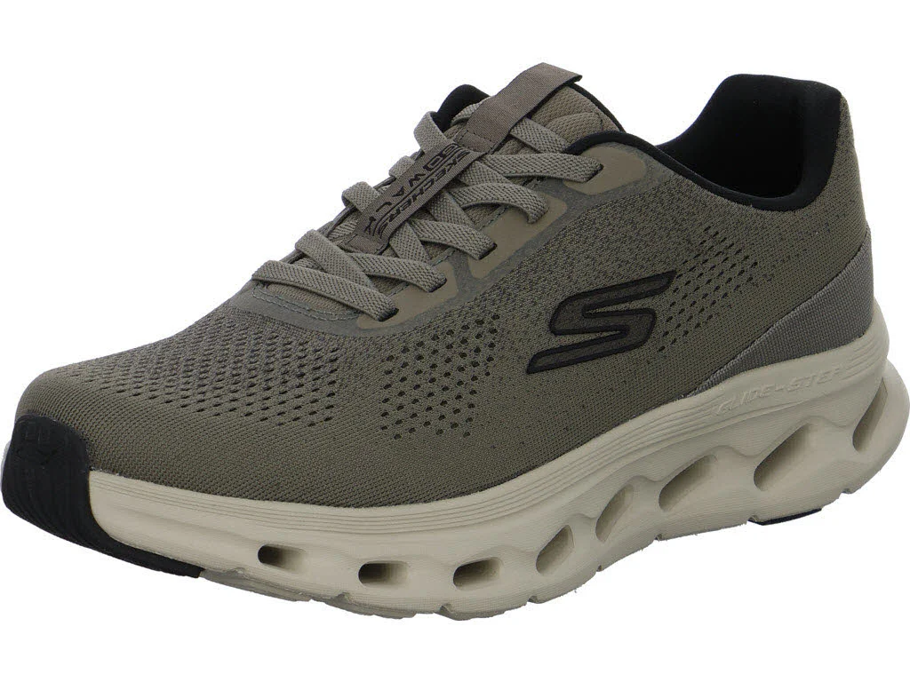 Skechers Herren Slipper 217020 DKTP Glide-Step 2.0 - VIC dark taupe normal