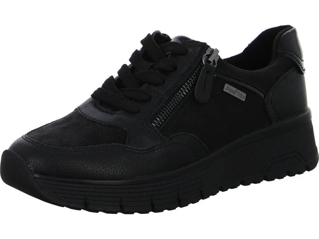 Jana Damen Schnürschuhe 8-23762-45-007 8-23762-45 black uni H (weit)
