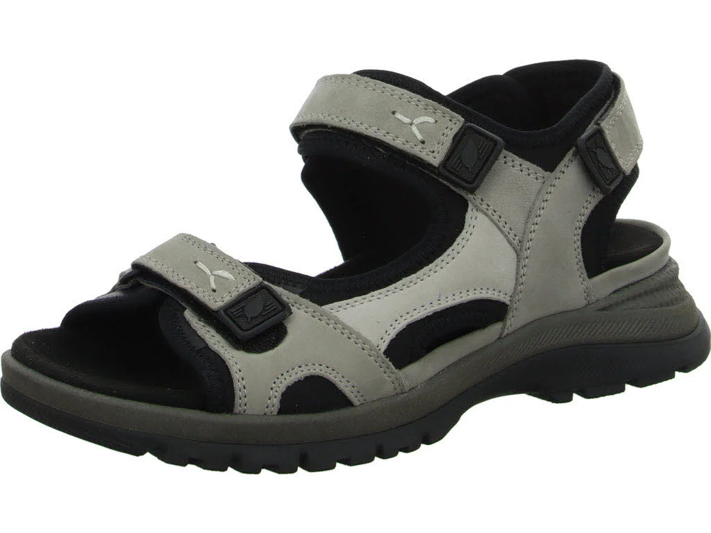 Waldläufer Damen Sandalen 769004-100/003 H-Sora schwarz grau stein H (weit)