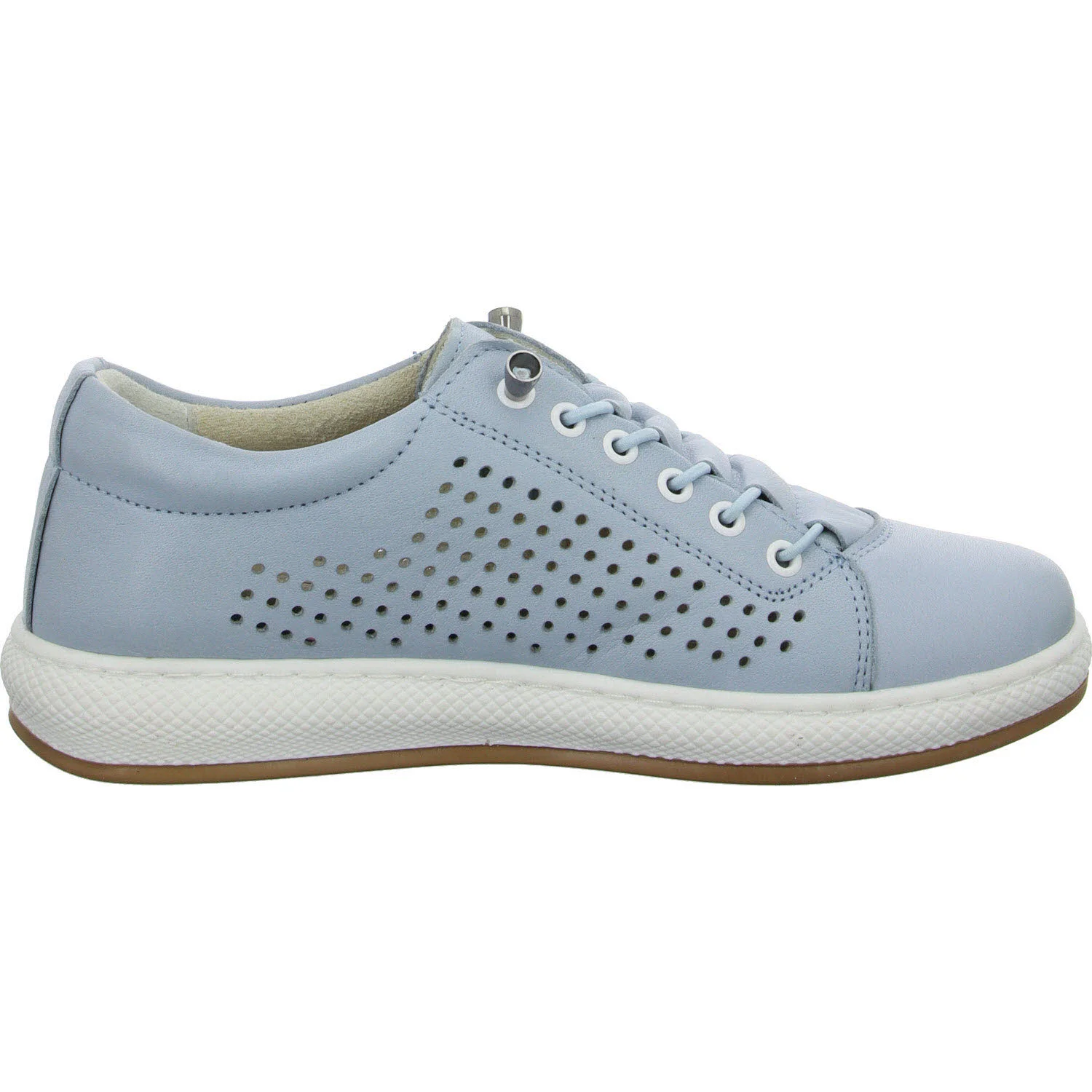 Andrea Conti Damen Slipper 0671000/828 0671000 pastellblau/weiss normal