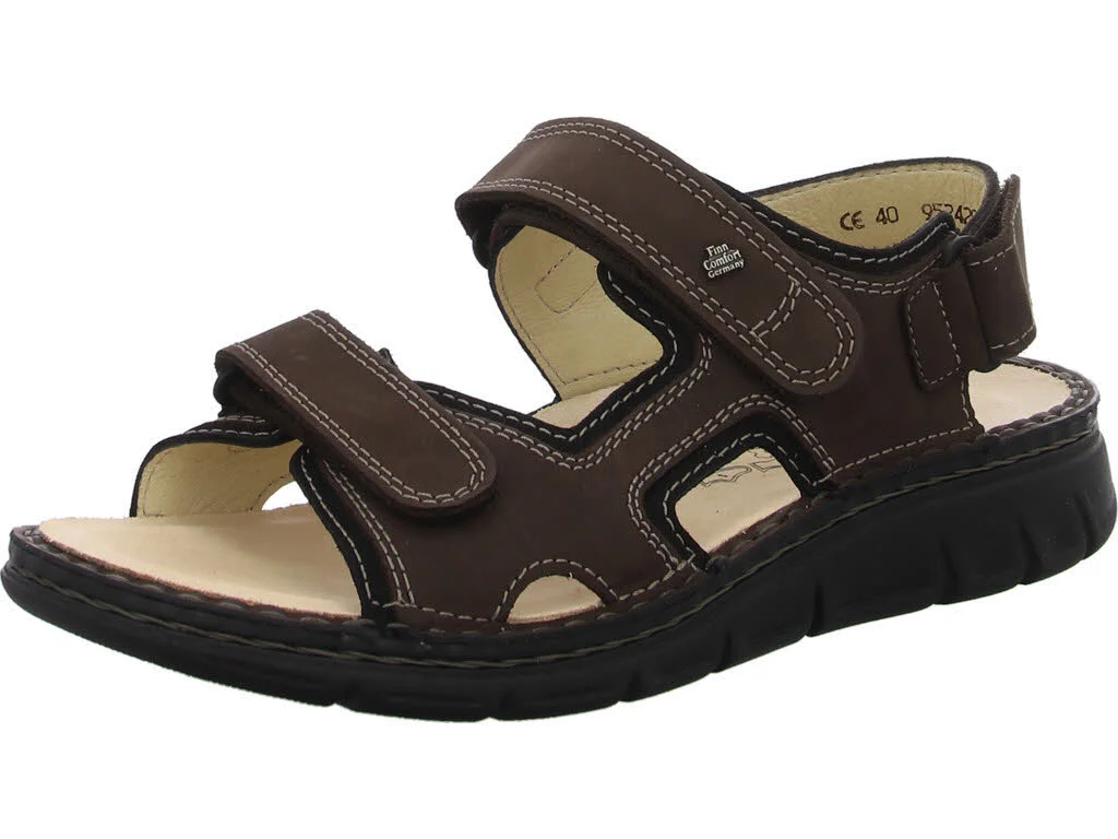 Finn Comfort Herren Sandalen 81540-901762 Wanaka-S grizzly/schwarz weit