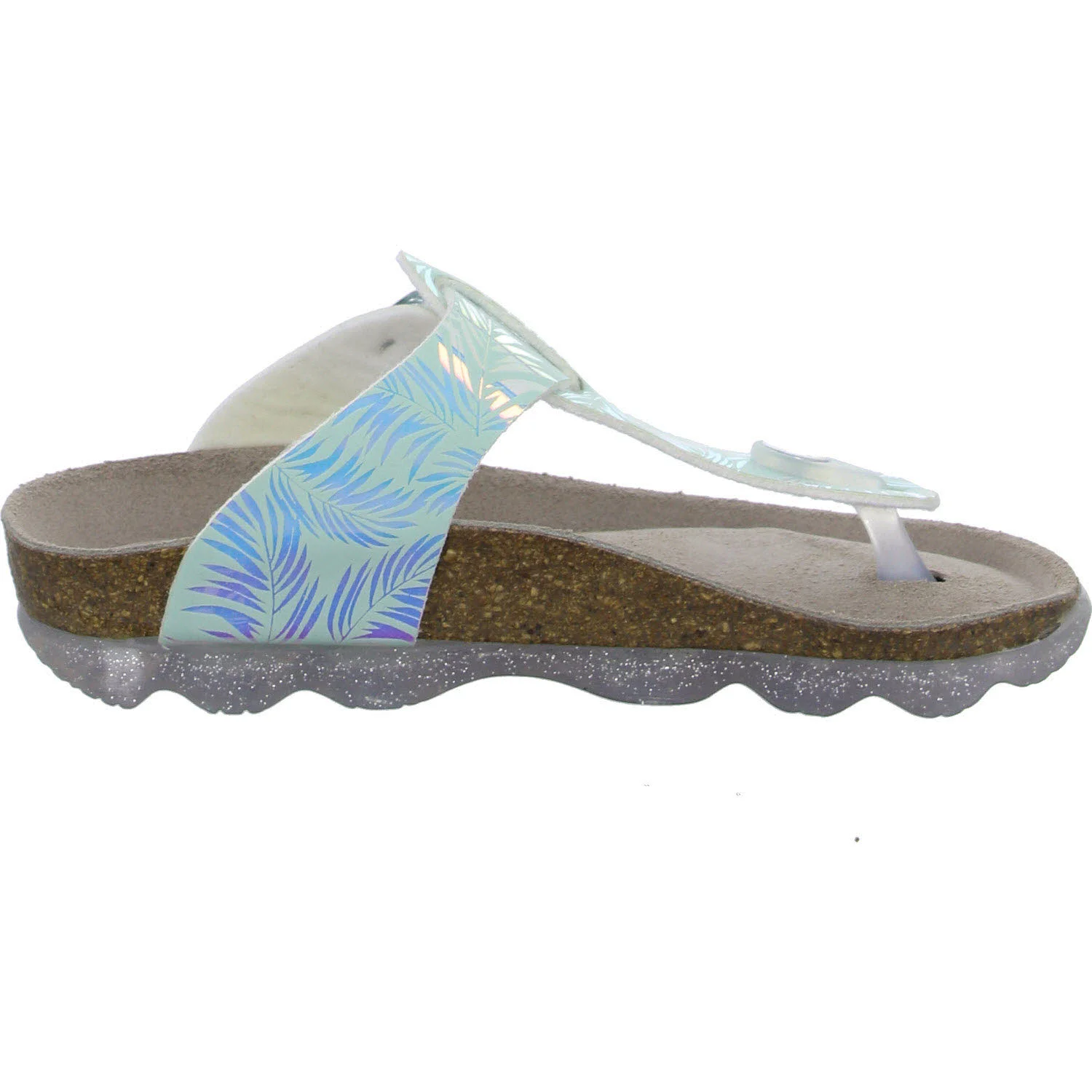 Superfit Kinder Pantoletten 000125-7500 JELLIES HELLGRÜN/SILBER WMS mittel