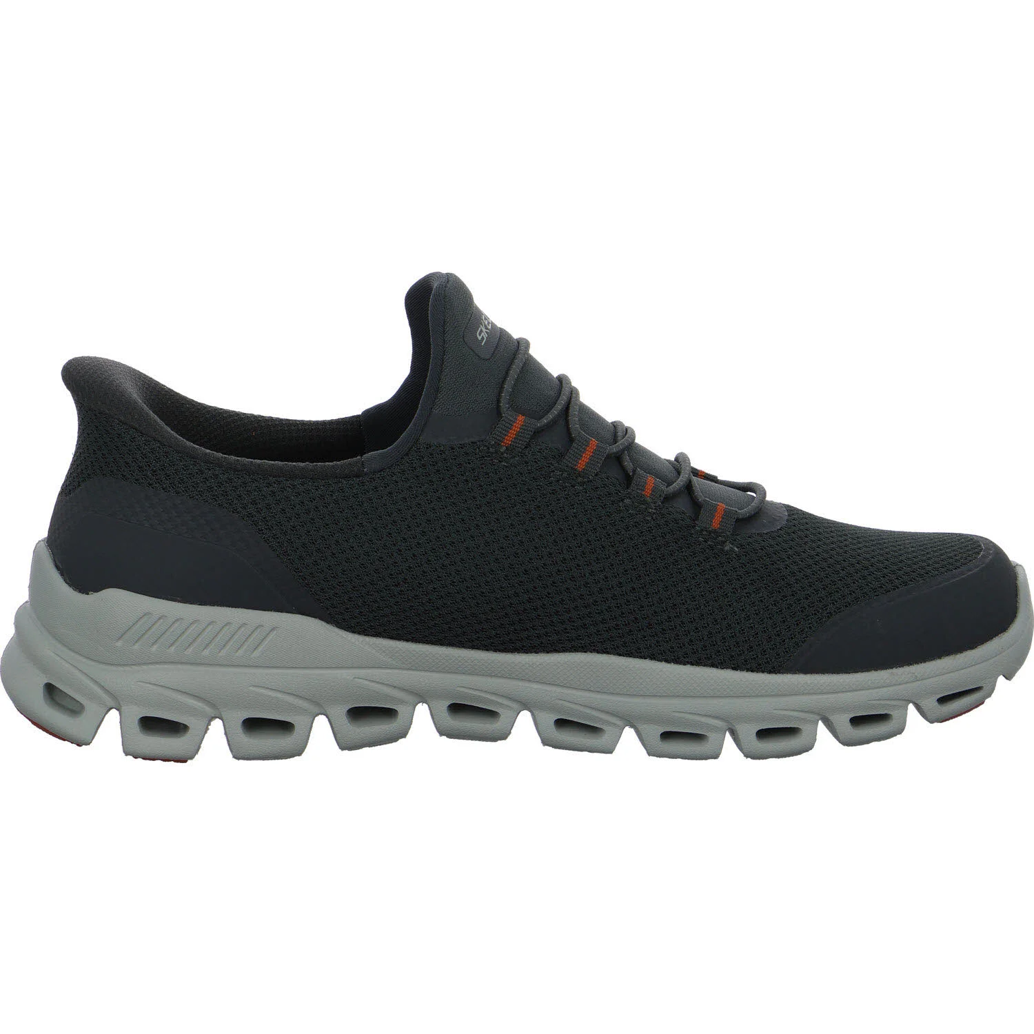 Skechers Herren Slipper 233017 CCOR Glide Step - Remnynt charcoal/orange normal