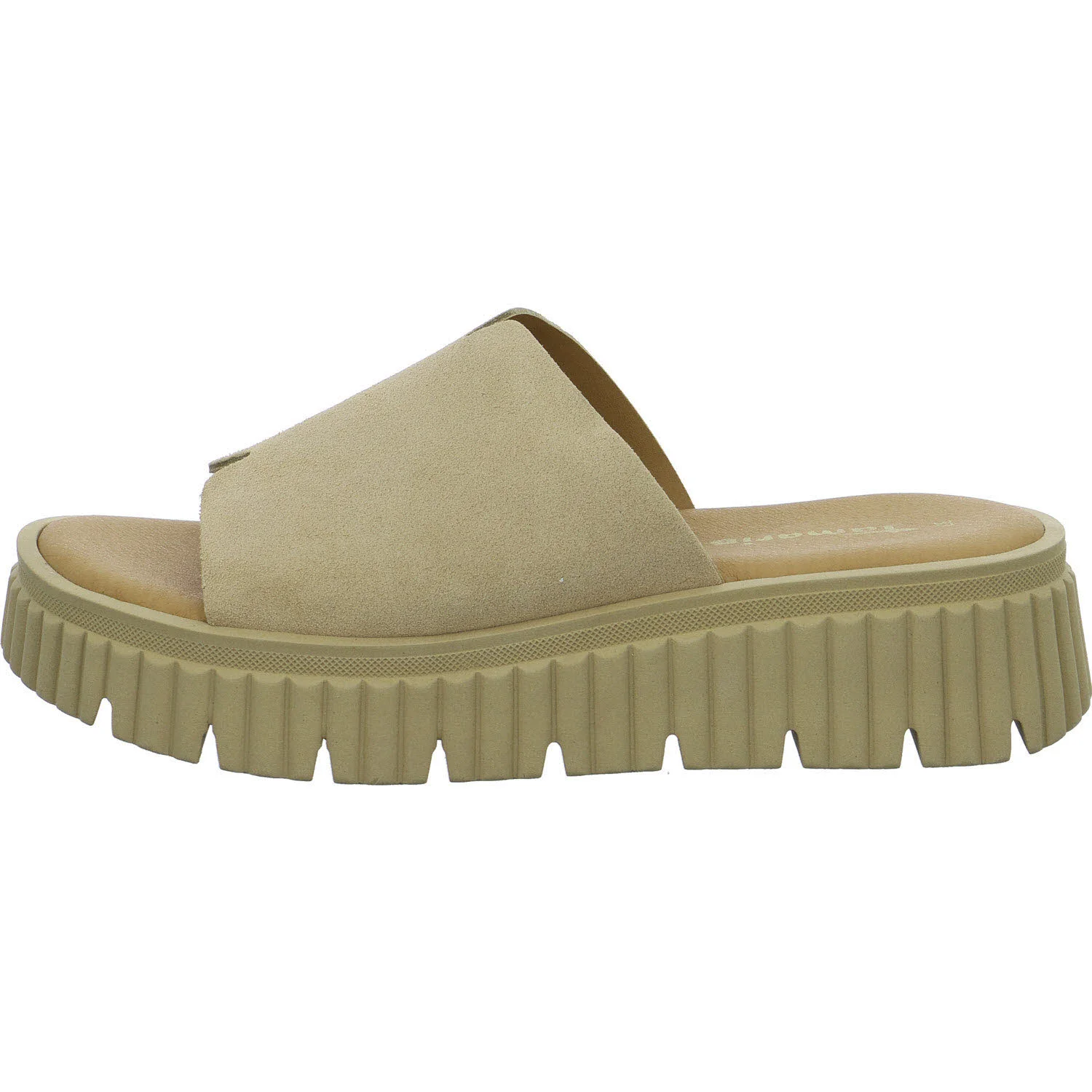 Tamaris Damen Pantoletten 1-27216-44/401 1-27216-44 beige suede normal