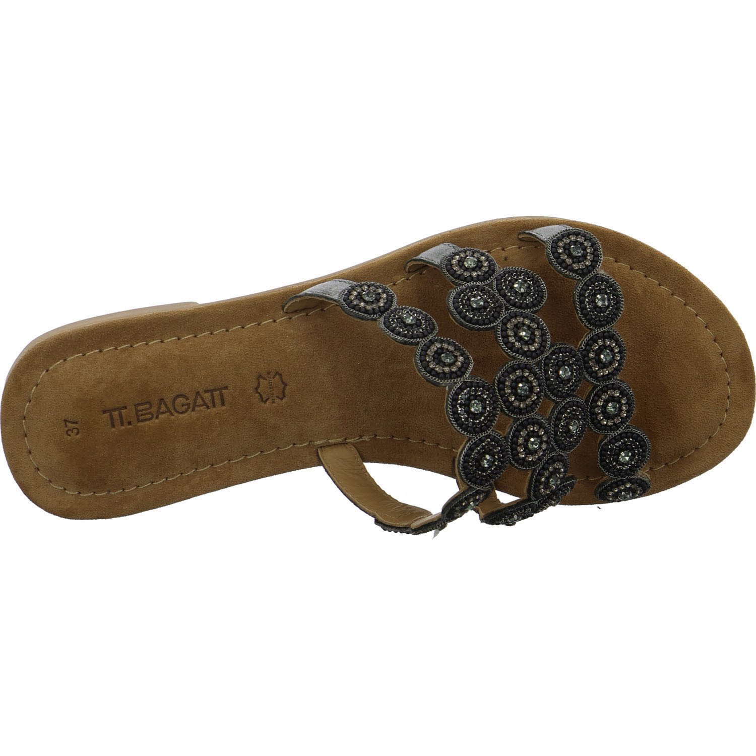 TT.Bagatt Damen Pantoletten D31ASY923900-1090 D31ASY923900 black/metalics normal