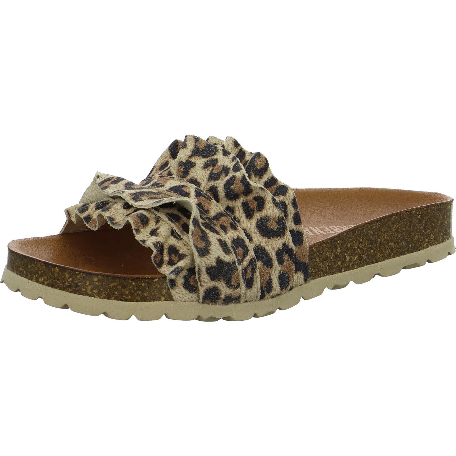 Verbenas Damen Pantoletten 3300620272 373 ROCIO SERRAJE VOLANTE LEOPARDO grande normal