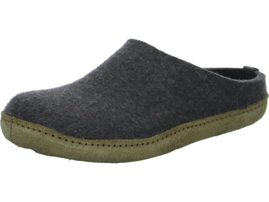 Haflinger Damen Winterpantoffel 211001-0-63 Emil´s Toffel braunmeliert normal