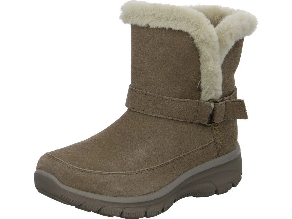 Skechers Damen Stiefelette warm 168051 DKTP Easy Going - Dreamers Luxe Vibes dark taupe normal