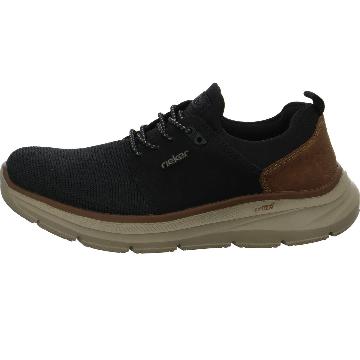 Rieker Herren Slipper B1850-00 B1850 schwarz/schwarz/zimt/schwarz G 1/2 (weit)