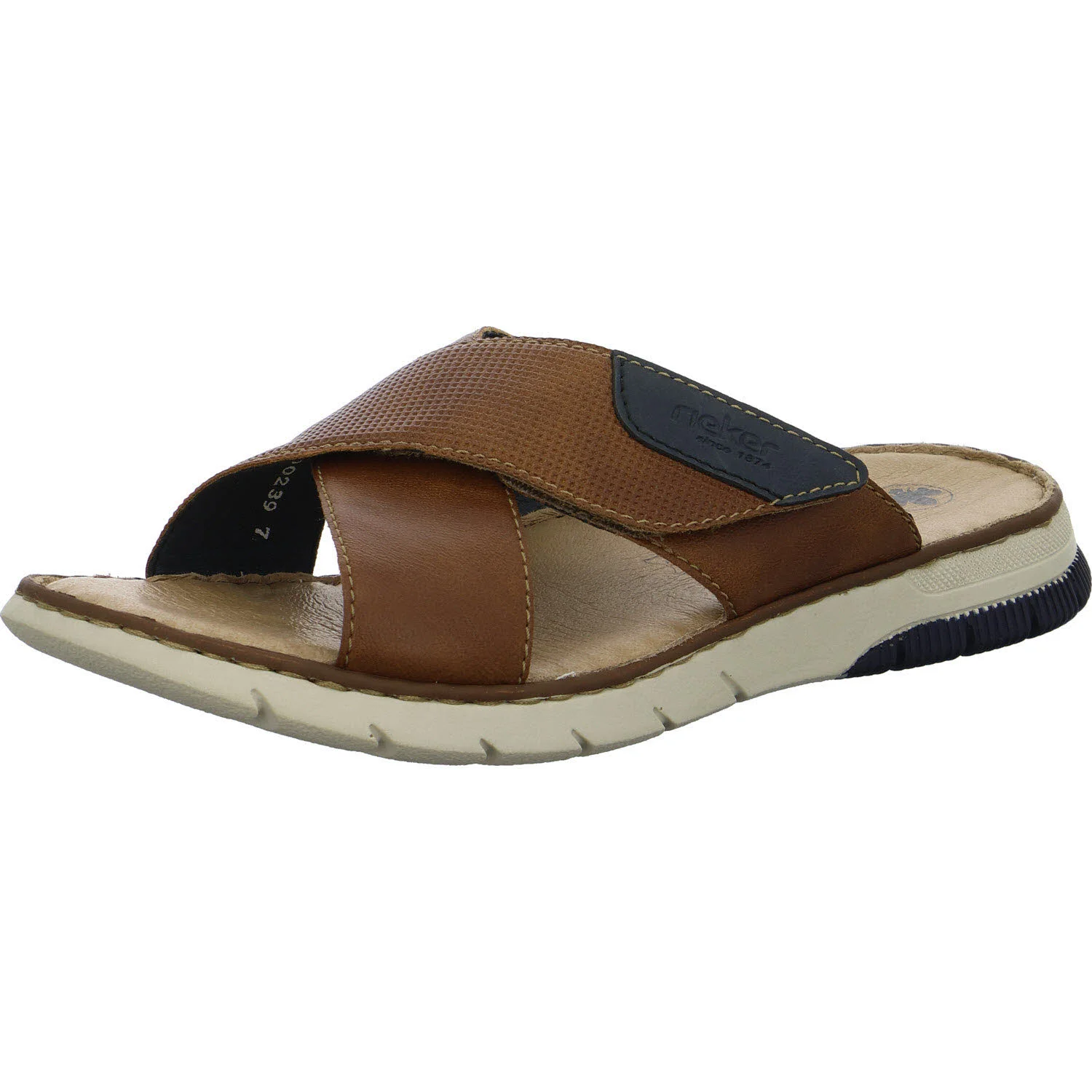 Rieker Pantoletten 25283-22 25283 cuoio/denim G 1/2 (weit)