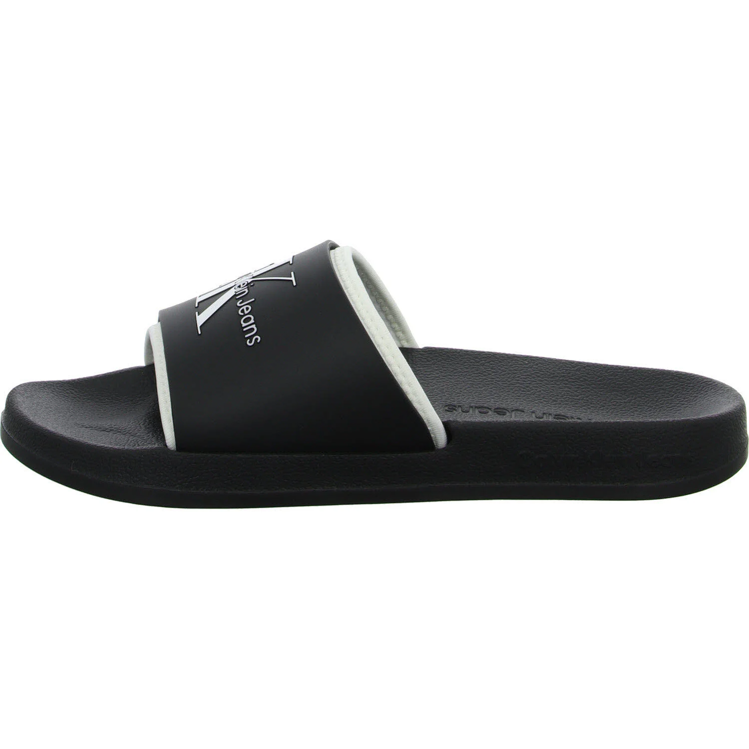 Calvin Klein Pantoletten YM0YM003610GM SLIDE RUBBER NEOPRENE MONOLOGO black/bright white normal