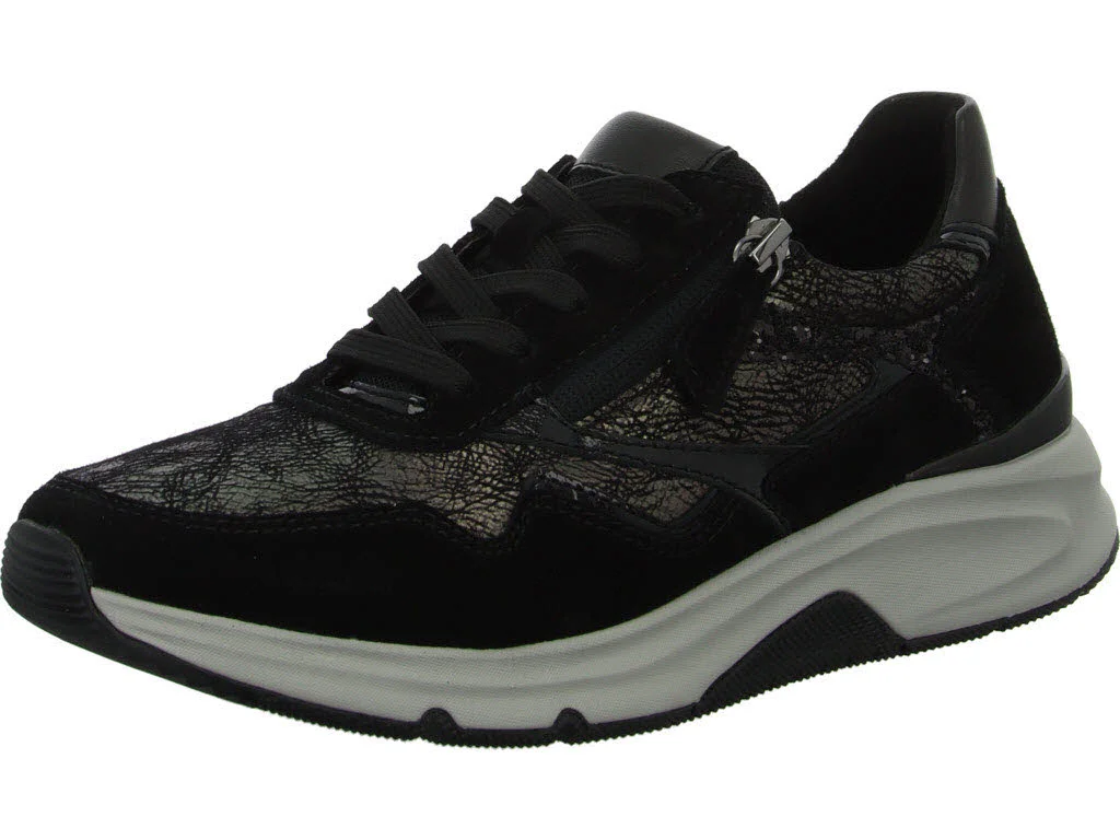 Gabor Rollingsoft Damen Schnürschuhe 76.896.67 76.896 anthrazit/schwarz G (normal)