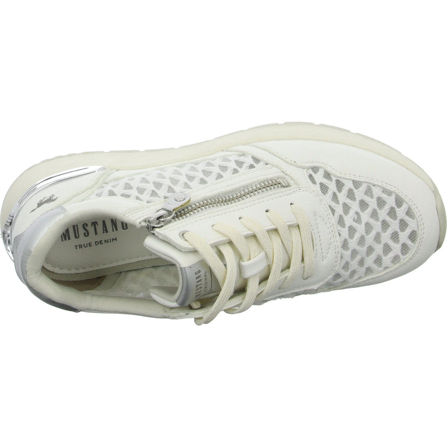 Mustang Damen Schnürschuhe 1487304-1 1487304 weiss normal