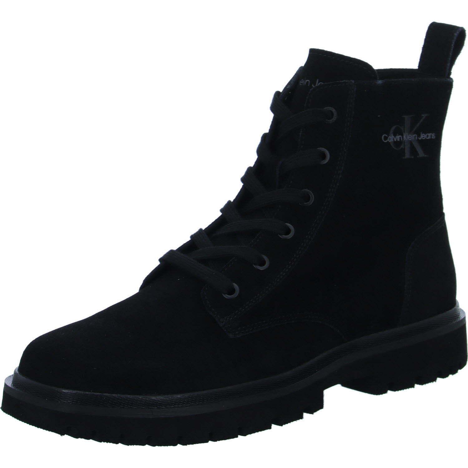 Calvin Klein Herren Schnürstiefel YM0YM010700GJ EVA BOOT MID LACEUP ICONIC DRESS triple black normal