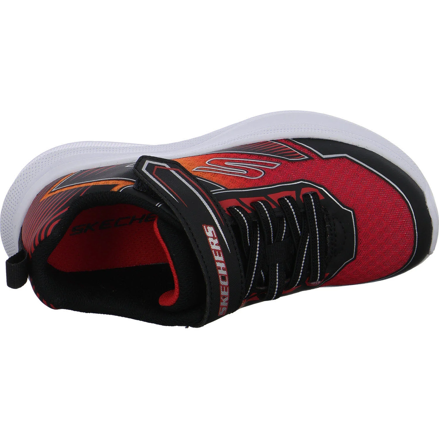 Skechers Kinderschuh zum Schlupfen 404127L BKRD Microspec Velocity - Grid-Drift black/red normal