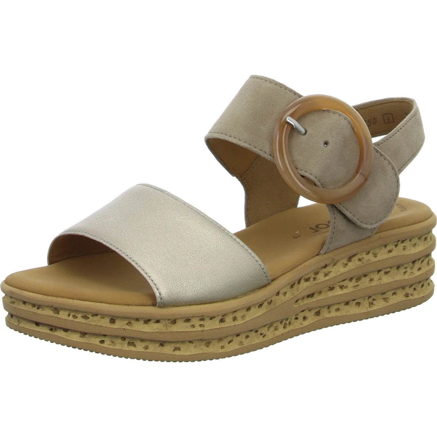 Gabor Damen Sandalen 84.550.62 84.550 puder/rabbit F (schmal/normal)
