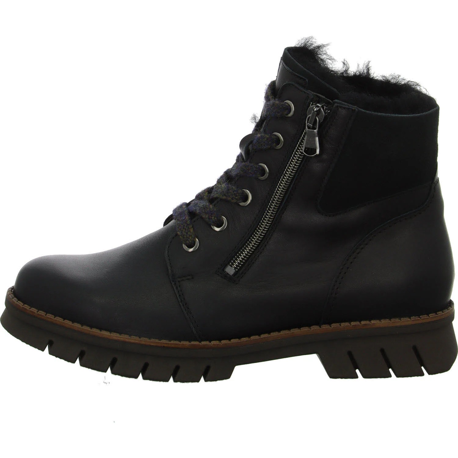 Waldläufer Damen Schnürstiefel warm 975901-202/001 H-Xara schwarz H (weit)