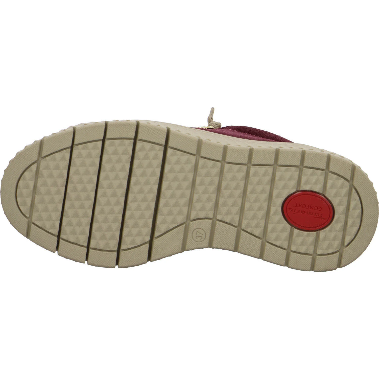 Tamaris Comfort Damen Slipper 8-83720-45/544 8-83720-45 bordeaux suede weit