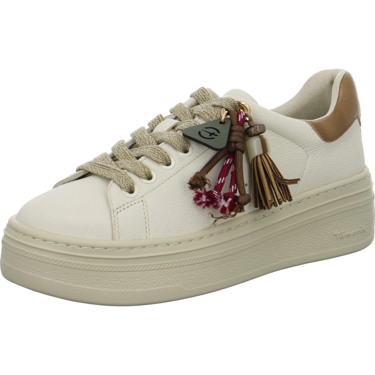 Tamaris Damen Schnürschuhe 1-23775-47/430 1-23775-47 ivory comb normal