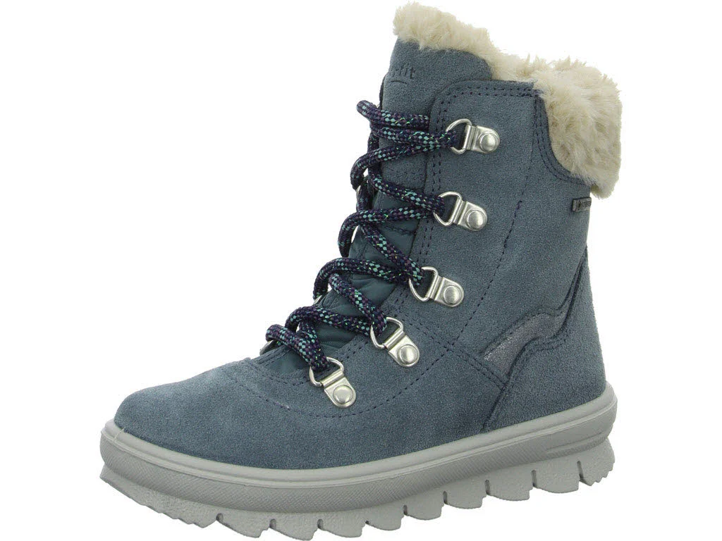 Superfit Kinder Schnürstiefel 1-000220-8010 Flavia blau WMS mittel