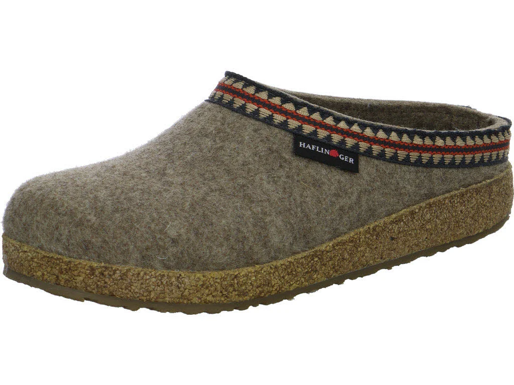 Haflinger Herren Winterpantoffel 711073-0-550 Grizzly Lucky torf normal