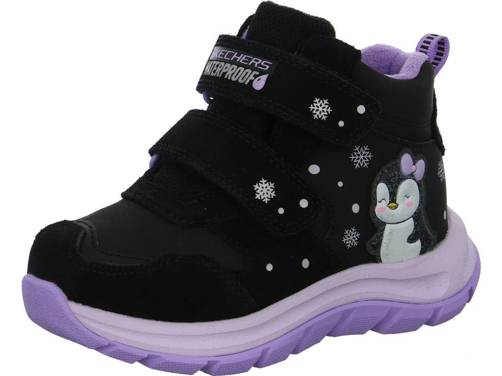 Skechers Kinder Schaftstiefel 303490L BKLV Dynamic Trail - Snuggle Walks black/lavender normal