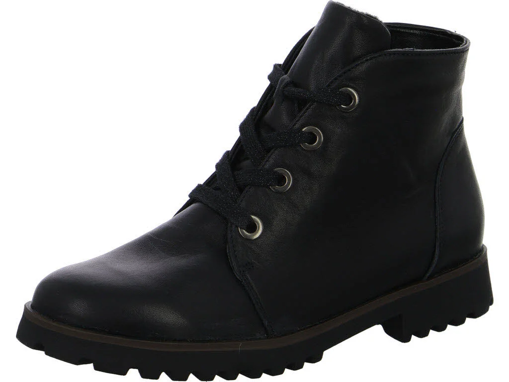Waldläufer Damen Schnürstiefel 772804-144/001 H-Elisa schwarz H (weit)